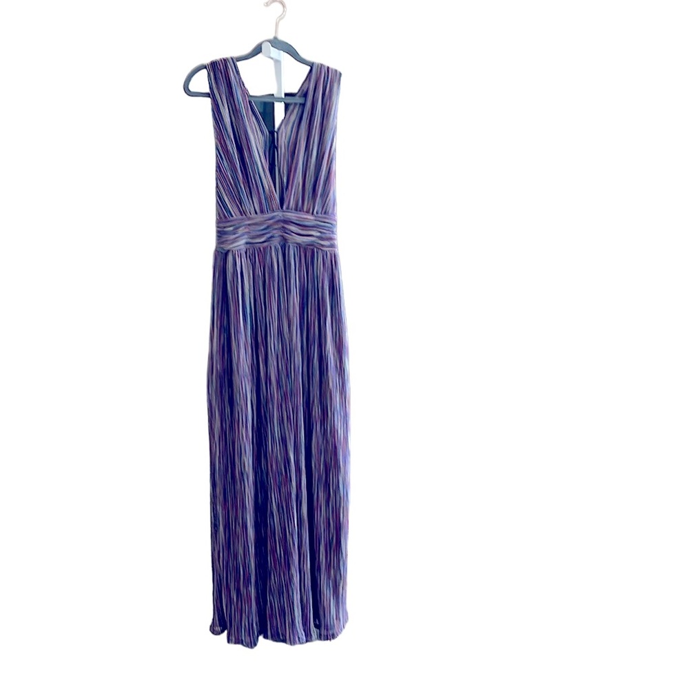 Ramy Brook slvless maxi slippon, v-neck, all over pattern, sz M, not worn